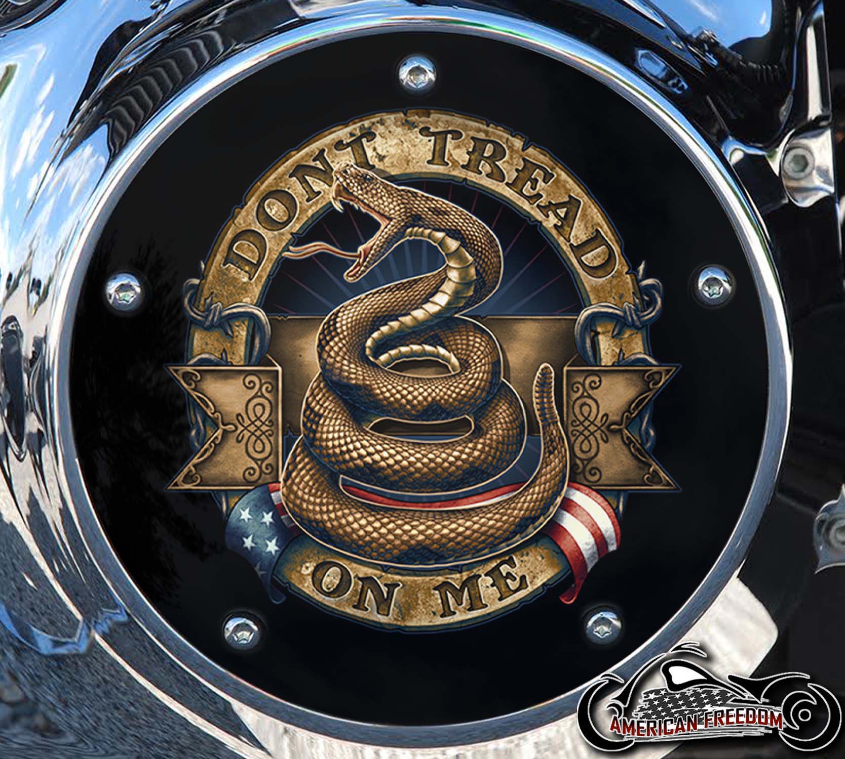 Custom Derby Cover - Don't Tread On Me 3